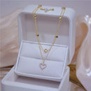 Colar Feminino Coração Banhado a ouro 18k